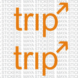 Trip sticker for cars and motorcycles ( Pair of 2 )