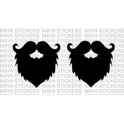 Beard and mustache classy sticker / decal for cars, bikes, laptop 