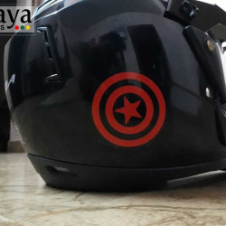Captain America star shield sticker in single color. 