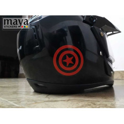 Captain America star shield sticker in single color. 