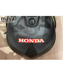 Honda red and white dual color logo helmet sticker