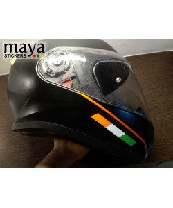 Indian flag stripe sticker for helmets