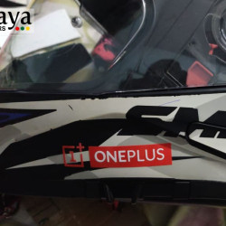 One Plus logo sticker for mobiles, laptops, bikes, cars ( Pair of 2 stickers )