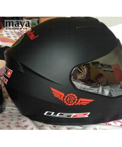 RE with wings design sticker for royal enfield helmets 