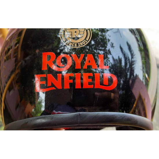 Royal Enfield New Text logo stickers  (Pair of 2 stickers )