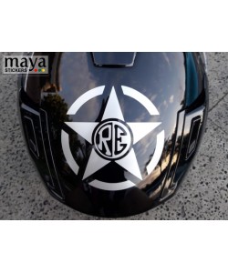 RE star design sticker for helmets