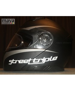 Street triple logo sticker for motorcycle helmet