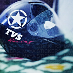 TVS Racing logo stickers for TVS bikes and helmet 