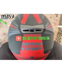 Youtube channel stickers for Helmet 