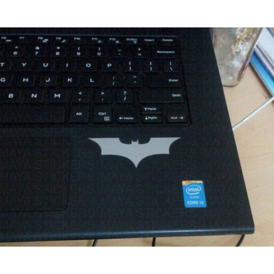 Batman vinyl sticker and cars, laptop