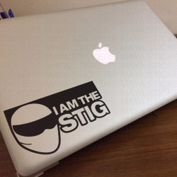 I am the Stig sticker for cars, bikes, laptop & Helmets
