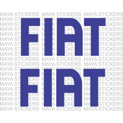 Fiat text logo car stickers ( Pair of 2 stickers )