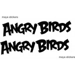 Angry birds logo sticker for Cars, bikes and Laptop (set of 2 stickers)