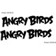 Angry birds logo sticker for Cars, bikes and Laptop (set of 2 stickers)