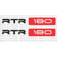  Apache RTR 180 logo sticker for shockers / forks - Set of 2