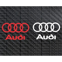 Audi full logo stickers / decals for cars, bikes & laptops 