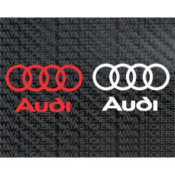 Audi full logo stickers / decals for cars, bikes & laptops 