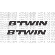 B'TWIN logo sticker for Bicycles, helmets ( Pair of 2 stickers )