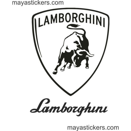 Lamborghini vinyl decal sticker for cars, bikes and laptop. Custom colors available