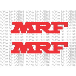 MRF logo stickers for Bikes, Cars, helmet and bat 
