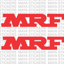MRF logo stickers for Bikes, Cars, helmet and bat ( Pair of 2 )
