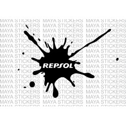 Repsol logo in Ink splash design for cars and motorcycles