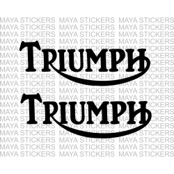 Triumph old logo bike stickers ( Pair of 2 stickers ) 