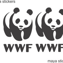 WWF panda logo for cars, bikes and laptop  ( Pair of 2 )