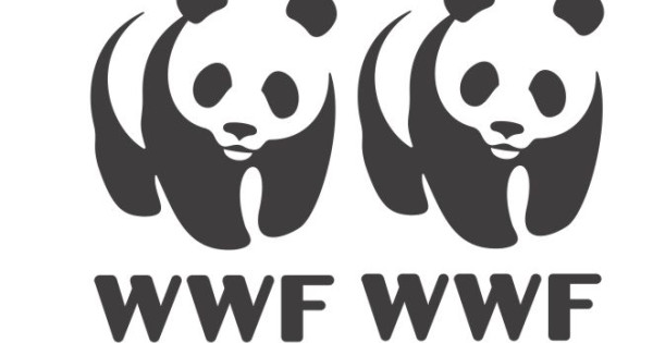 WWF panda logo sticker in custom colors and sizes