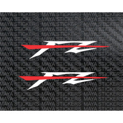 Yamaha FZ logo bike sticker decal Dual color ( Pair of 2 )