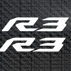 Yamaha R3 logo sticker decal in custom colors and sizes