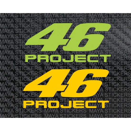 Project 46 Valentino Rossi logo stickers for bikes, helmets and laptop