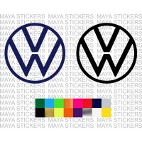 Volkswagen new 2019 logo decal stickers for cars, ( Pair of 2 stickers )