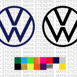 Volkswagen new 2019 logo decal stickers for cars, ( Pair of 2 stickers )