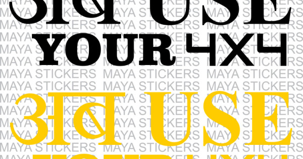 Ab use your 4x4 stickers for Offroaders
