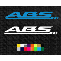 ABS logo decal sticker for cars and motorcycles ( Pair of 2 )