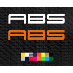 ABS text logo stickers for cars and bikes ( Pair of 2 )