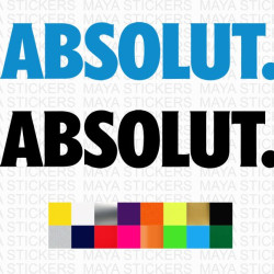 Absolut vodka logo decal stickers for glass, bars, cars and others ( Pair of 2 )