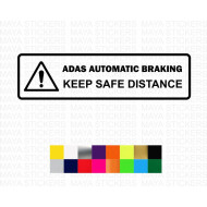 ADAS braking keep safe distance car stickers in custom colors and sizes