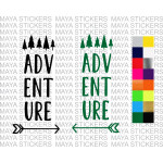 Adventure arrow design stickers for cars, bikes, laptops, mobile ( Pair of 2 )