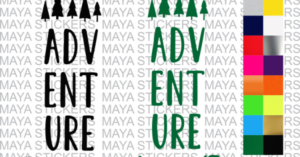 Adventure arrow stickers in custom colors and sizes