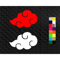 Akatsuki Naruto cloud decal sticker for cars, bikes, laptops ( Pair of 2 )