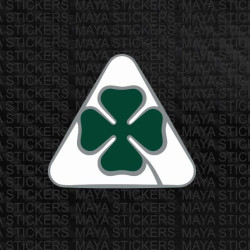 Alfa Romeo clover leaf - quadrifoglio triangle full logo car sticker 