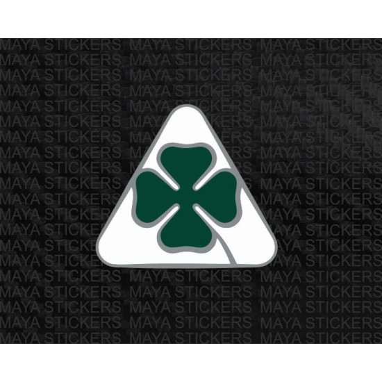 Alfa Romeo clover leaf - quadrifoglio triangle full logo car sticker 