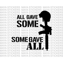 All gave some, some gave all military stickers for motorcycles, cars, laptops