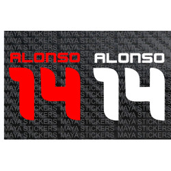 Alonso 14 logo Formula one sticker for cars, bikes, laptops