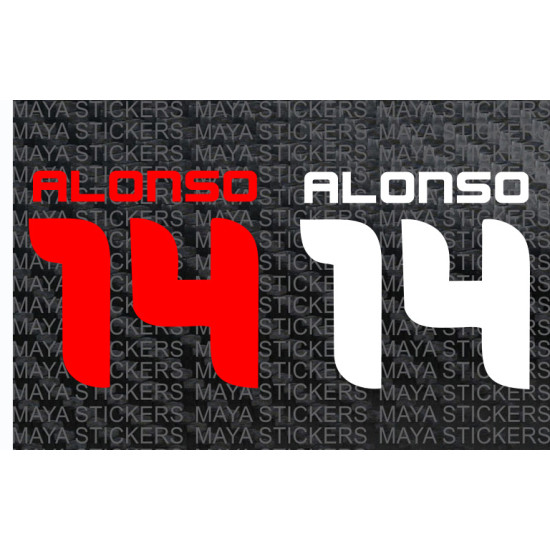 Alonso 14 logo Formula one sticker for cars, bikes, laptops