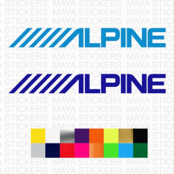 Alpine audio logo car stickers ( Pair of 2 )
