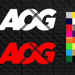 Apache Owners Group - AOG logo stickers for TVS Apache and helmets ( Pair of 2 stickers )