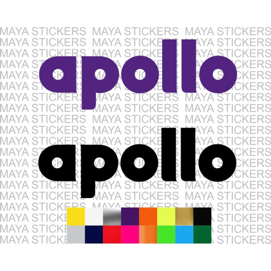 Apollo tyres logo decal stickers for cars and bikes ( Pair of 2 )